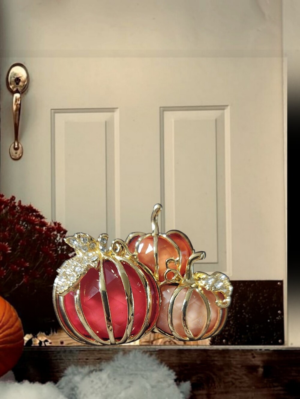 Pumpkin Trio Brooch